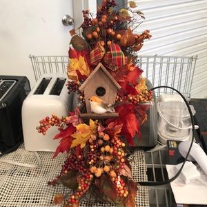 Harvest Berry Bird House Swag